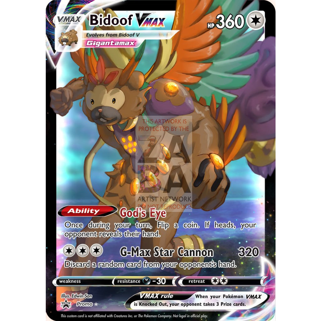 Bidoof VMax Custom Pokemon Card - ZabaTV