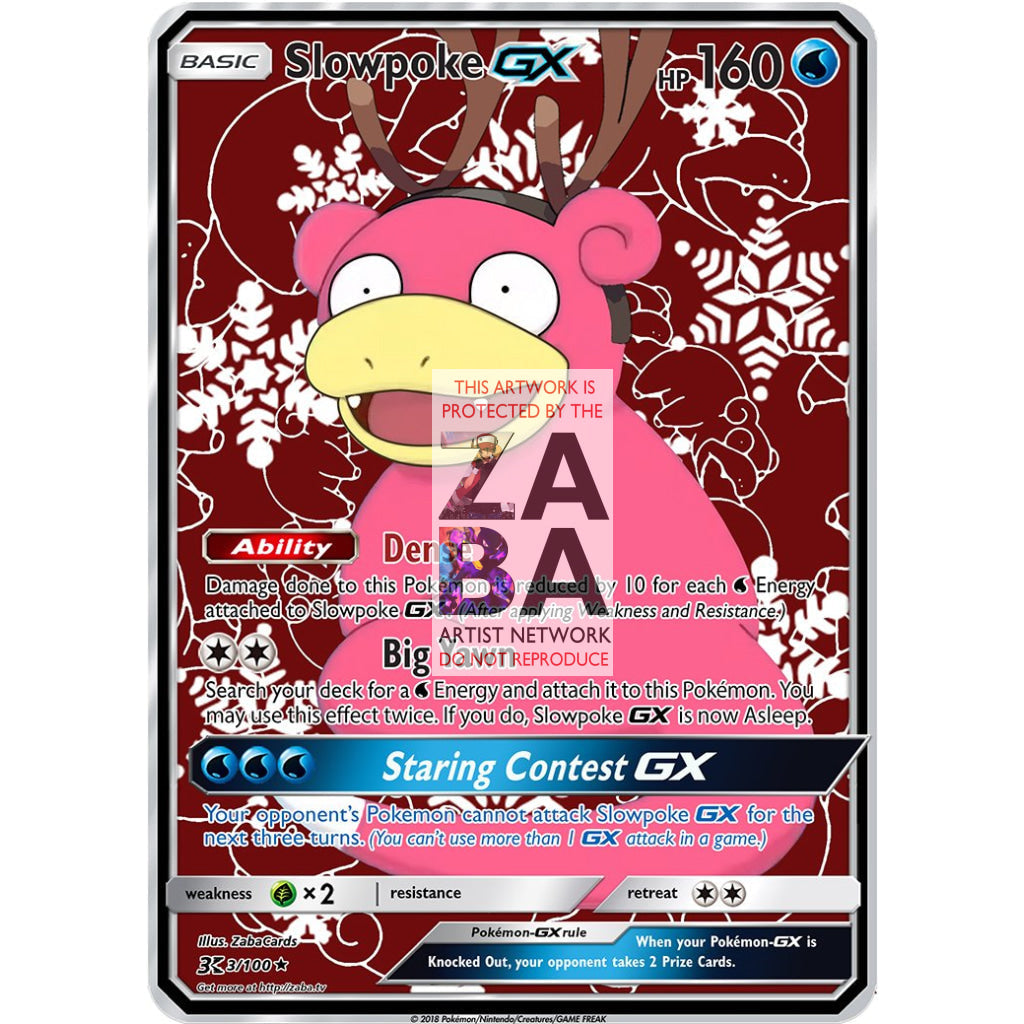 Slowpoke GX Custom Pokemon Card - ZabaTV