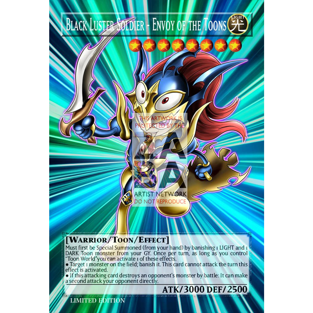 Black Luster Soldier - Envoy of the Toons Full Art ORICA - Custom Yu-Gi-Oh! Card - ZabaTV