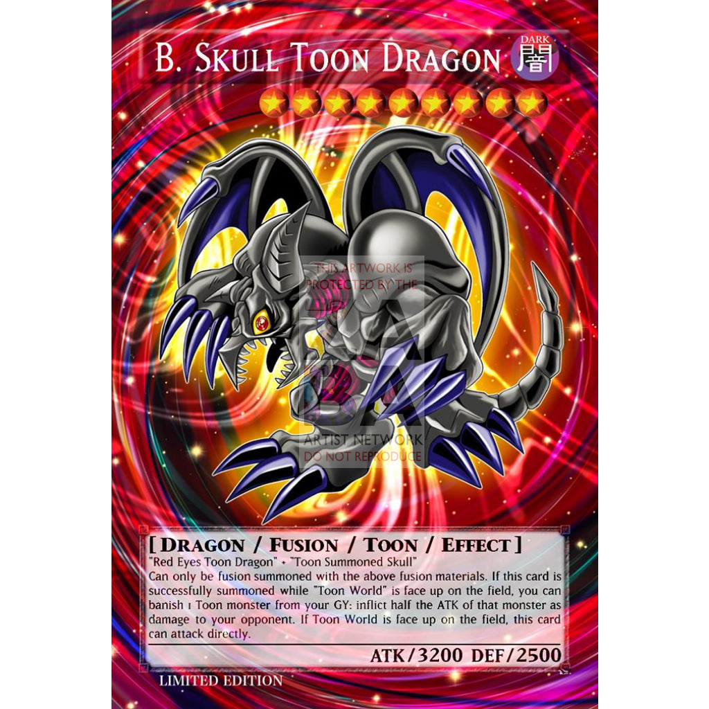 Black Skull Toon Dragon Full Art Orica - Custom Yu-Gi-Oh! Card
