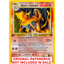 Blaine’s Charizard 2/132 Gym Challenge Extended Art Custom Pokemon Card
