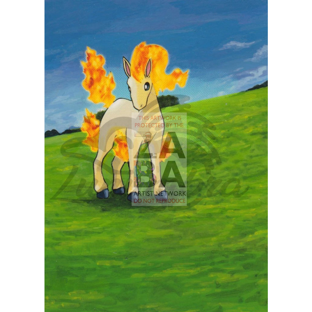 Blaine's Ponyta 64/132 Gym Challenge Extended Art Custom Pokemon Card - ZabaTV