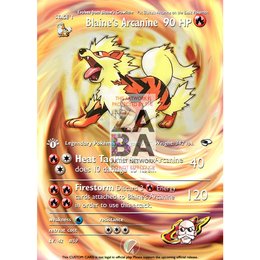 Pokemon Blaine's Arcanine purchases