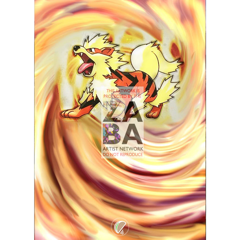 Blaine's Arcanine 1/132 Gym Challenge Extended Art Custom Pokemon Card - ZabaTV