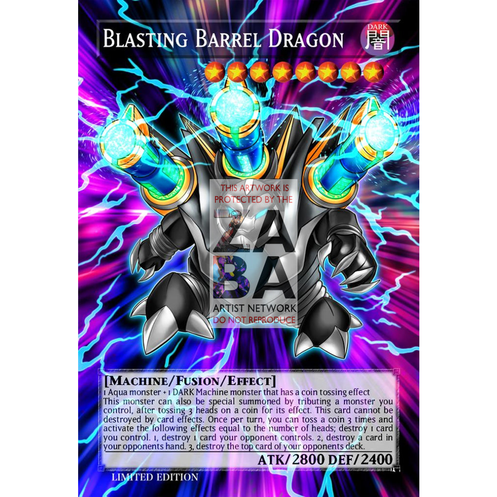 Blasting Barrel Dragon Full Art ORICA - Custom Yu-Gi-Oh! Card - ZabaTV