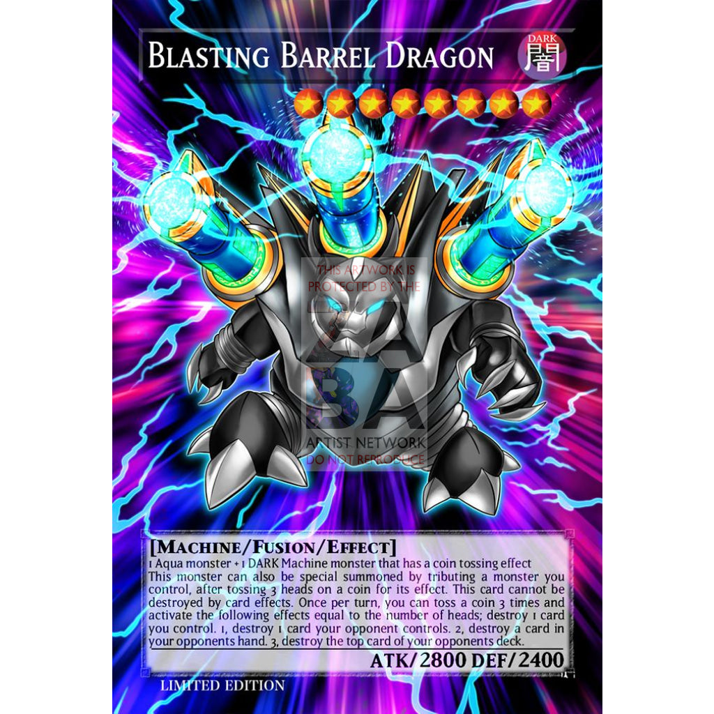 Blasting Barrel Dragon Full Art ORICA - Custom Yu-Gi-Oh! Card - ZabaTV
