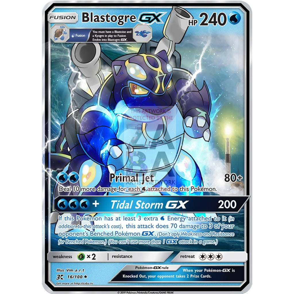 Blastogre (Blastoise + Kyogre) Custom Pokemon Card