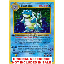 Blastoise 2/102 8X10.5 Holographic Poster + Card Gift Set Custom Pokemon