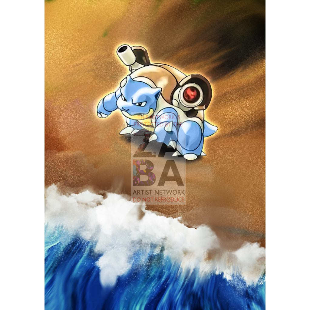 Blastoise No. 009 CD Collection Promo Extended Art Custom Pokemon Card - ZabaTV