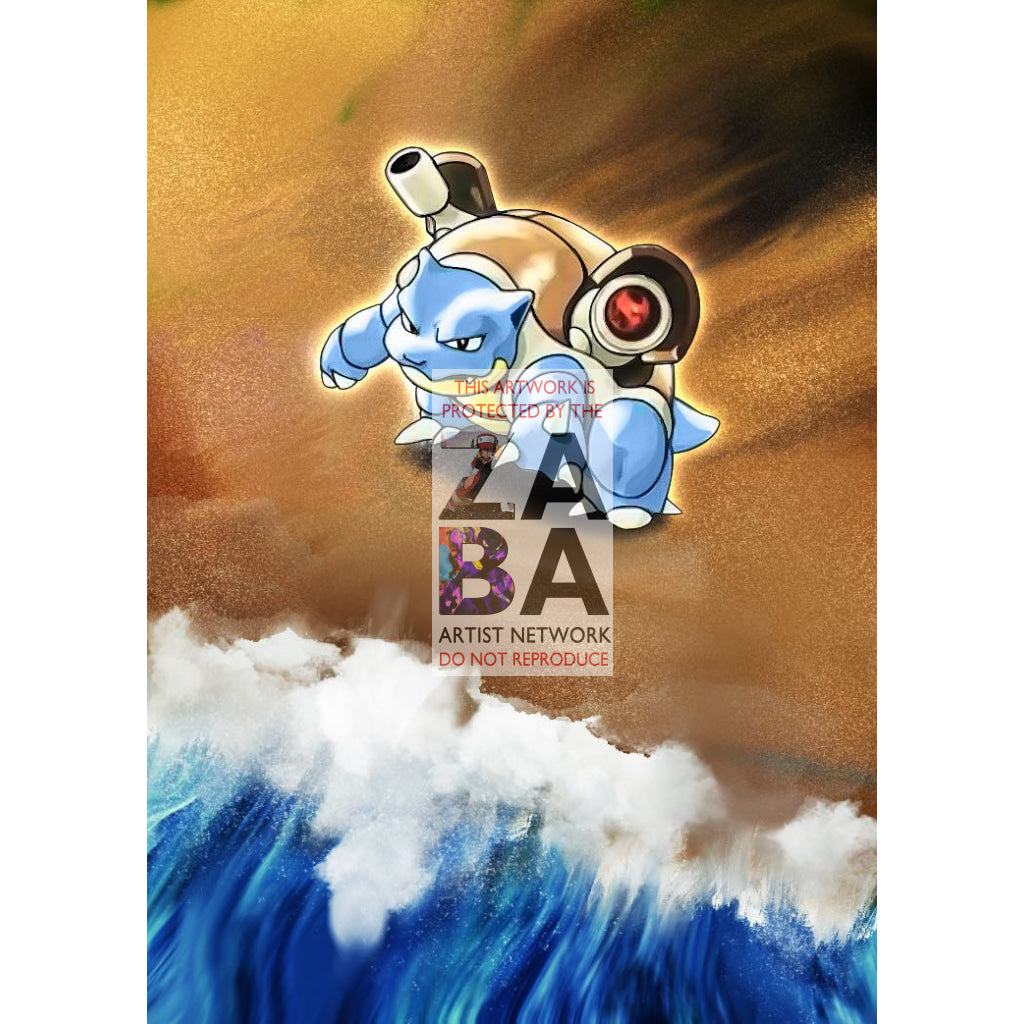 Blastoise No. 009 CD Collection Promo Extended Art Custom Pokemon Card - ZabaTV