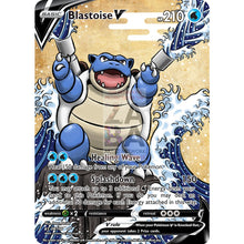 Blastoise V (Traditional Japanese Style Inspired) Custom Pokemon Card Silver Holographic