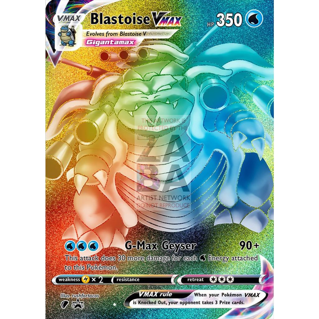 Blastoise VMax (Dynamax) Custom Pokemon Card - ZabaTV