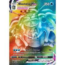 Blastoise Vmax (Dynamax) Custom Pokemon Card Rainbow Rare / Silver Foil