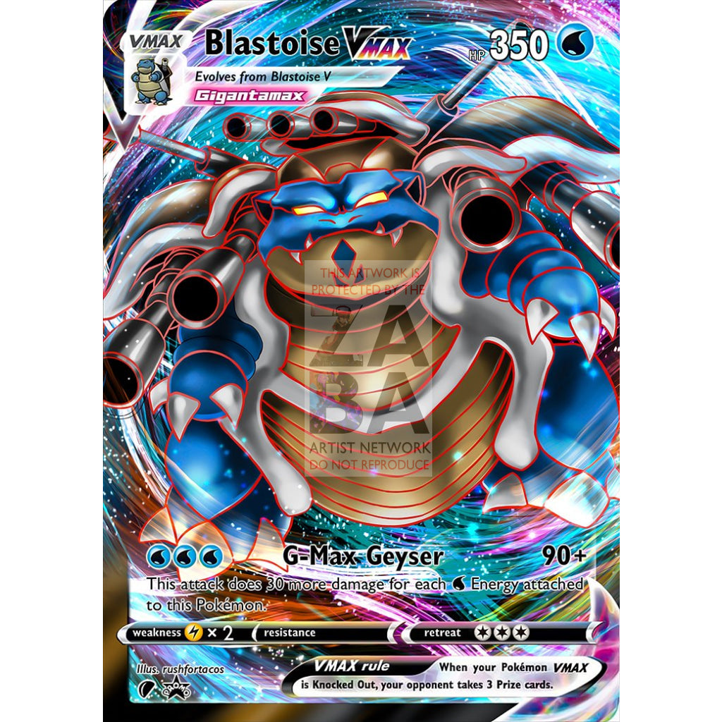 Blastoise VMax (Dynamax) Custom Pokemon Card - ZabaTV