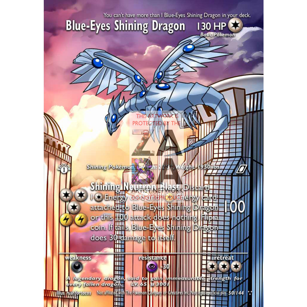 Blue-Eyes Shining Dragon as a Pokemon Card Custom Card - ZabaTV