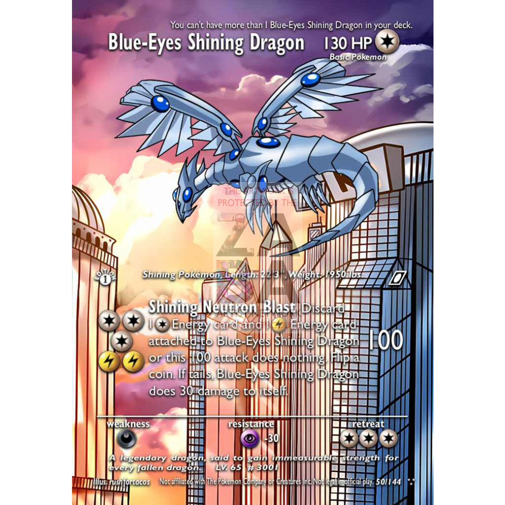 Blue-Eyes Shining Dragon As A Pokemon Card Custom Yu-Gi-Oh!