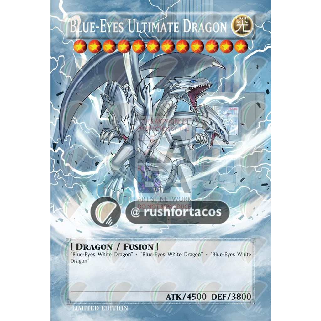 Blue Eyes Ultimate Dragon V.3 Full Art Orica - Custom Yu-Gi-Oh! Card