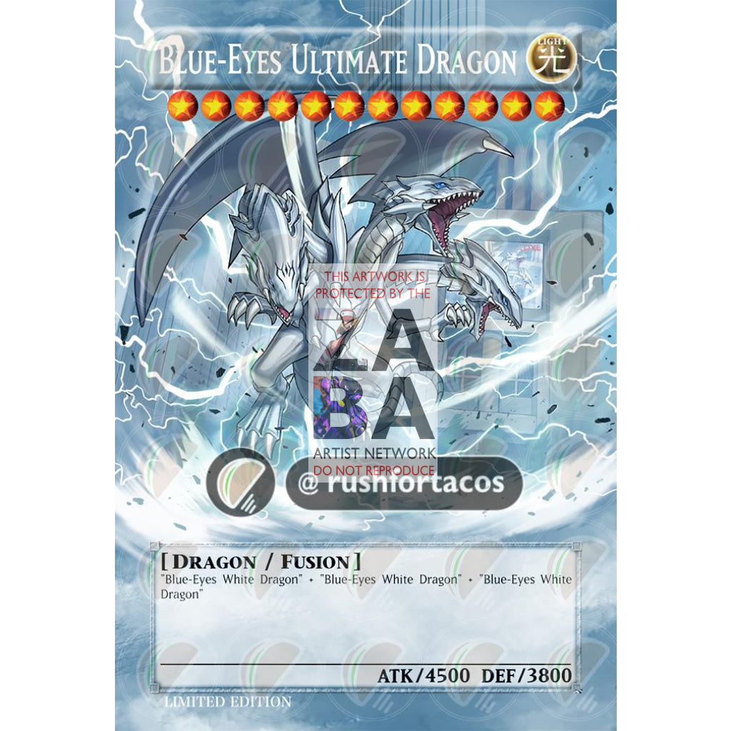 Blue Eyes Ultimate Dragon v.3 Full Art ORICA - Custom Yu-Gi-Oh! Card - ZabaTV