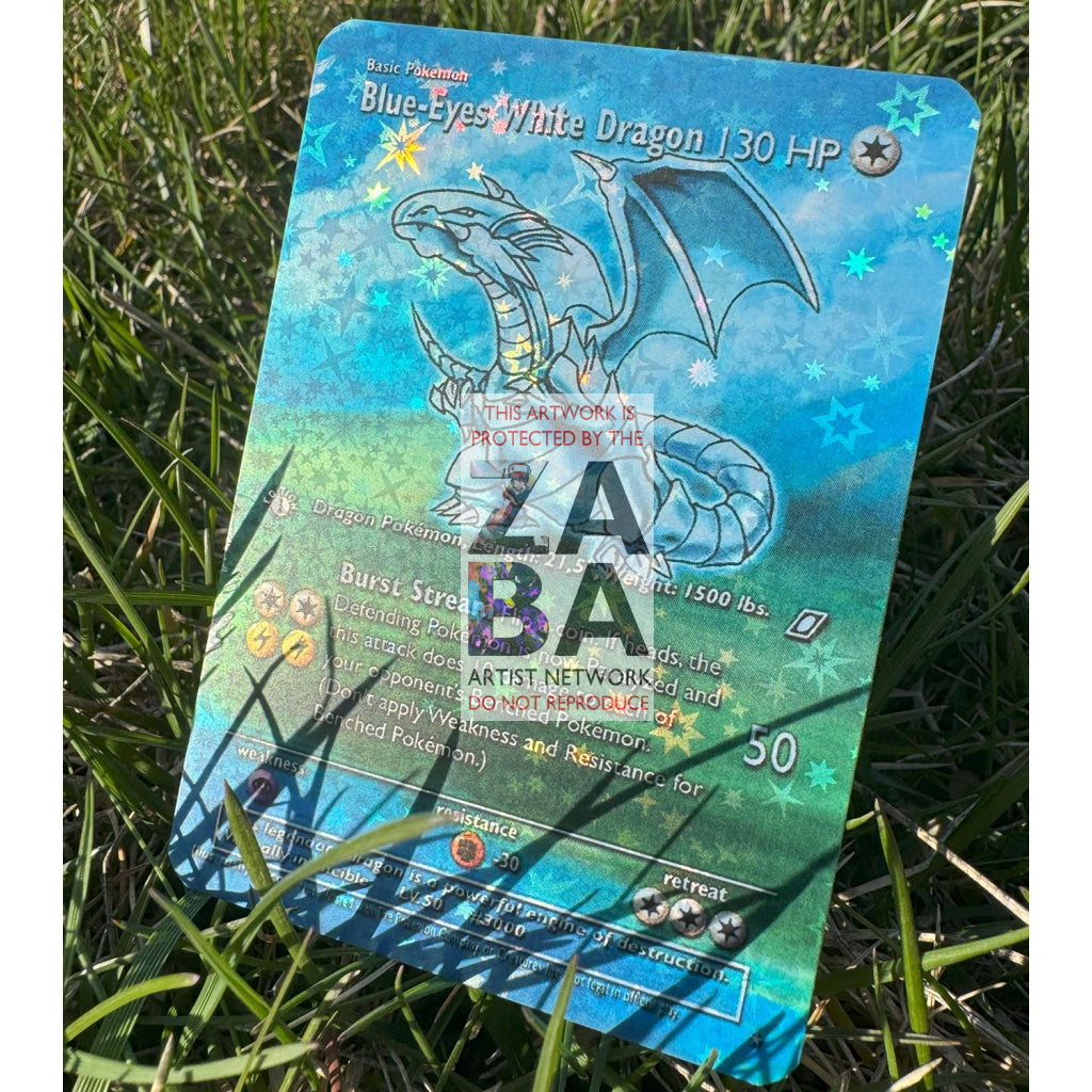 Blue-Eyes White Dragon as a Pokemon Card v2 Custom Card - ZabaTV