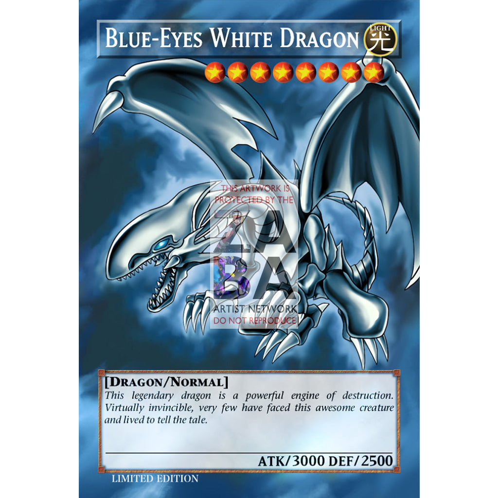 Blue-Eyes White Dragon as a Red-Eyes Black Dragon Custom YuGiOh Card - ZabaTV