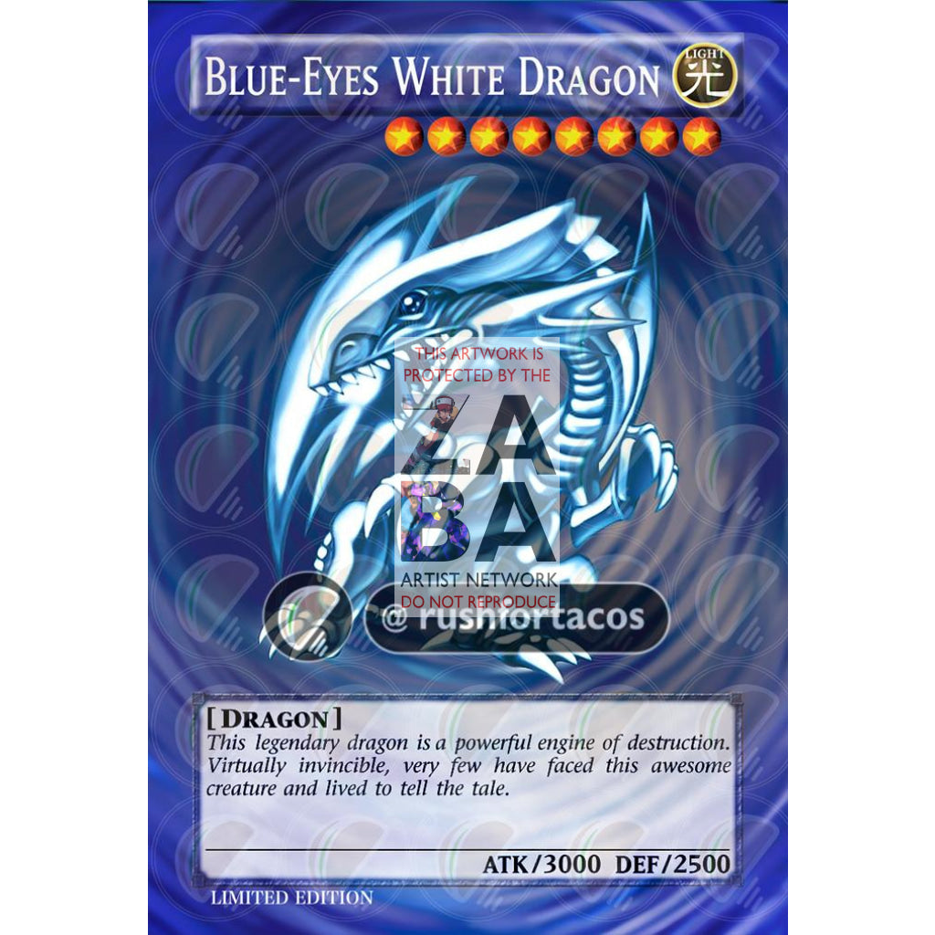 Blue Eyes White Dragon Full Art ORICA - Custom Yu-Gi-Oh! Card - ZabaTV