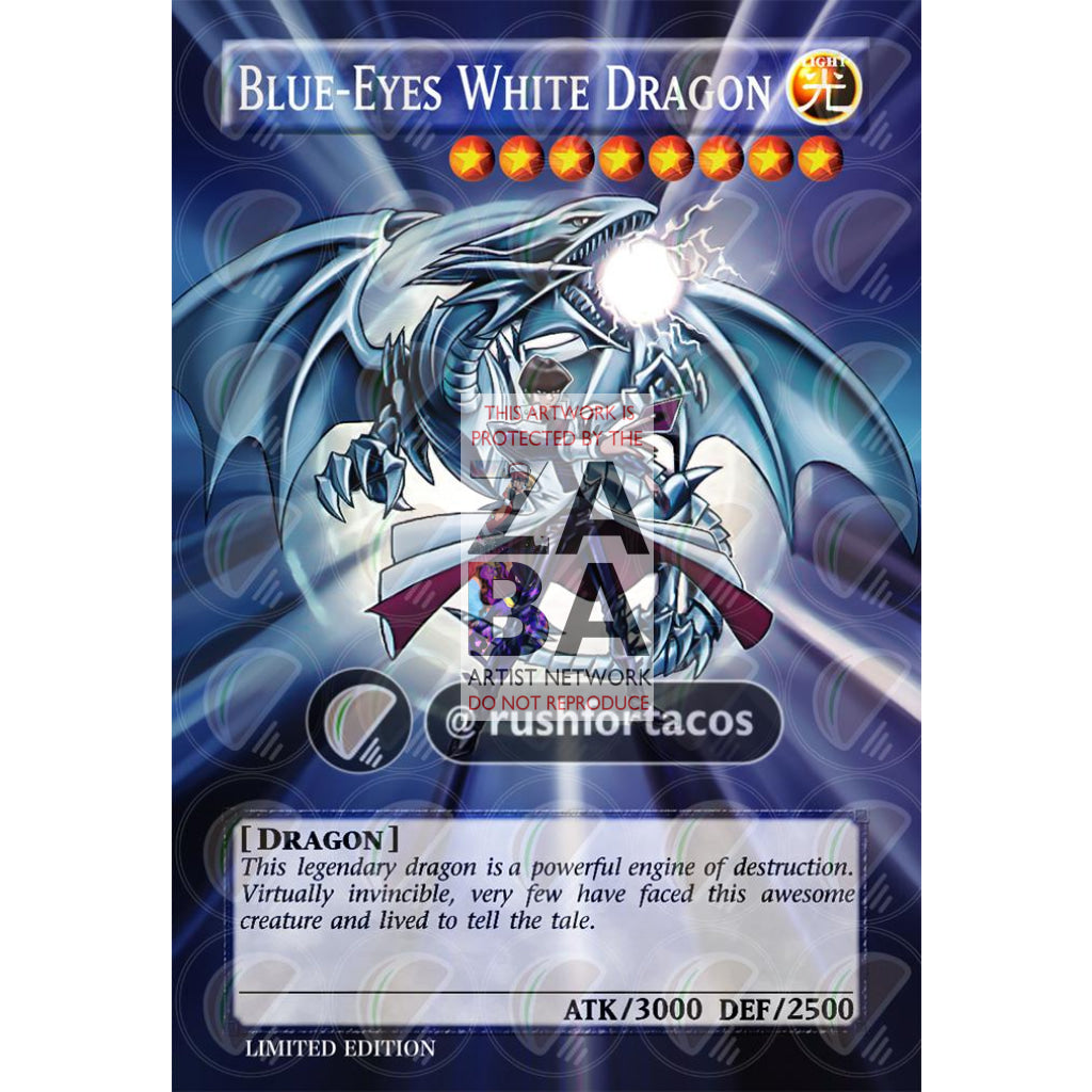 Blue Eyes White Dragon v.5 Full Art ORICA - Custom Yu-Gi-Oh! Card - ZabaTV