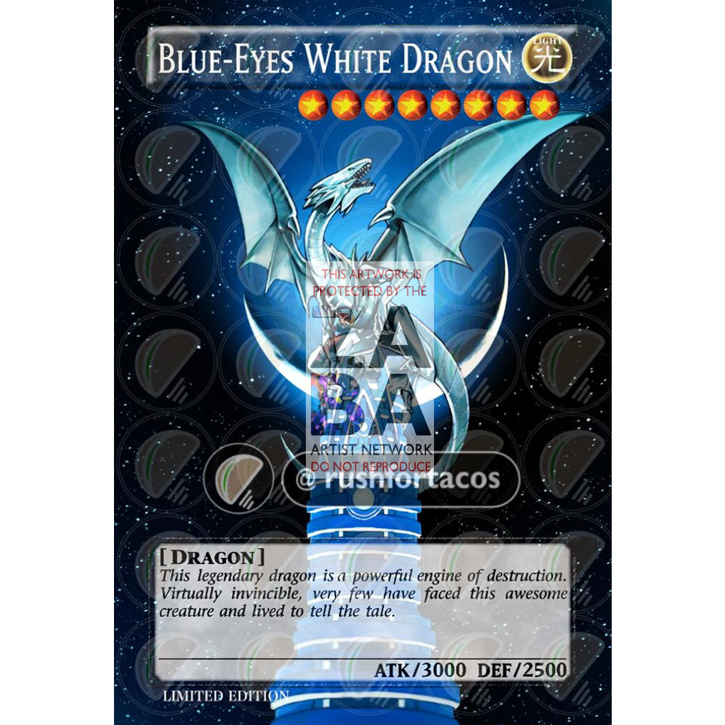 Blue Eyes White Dragon v.6 Full Art ORICA - Custom Yu-Gi-Oh! Card - ZabaTV