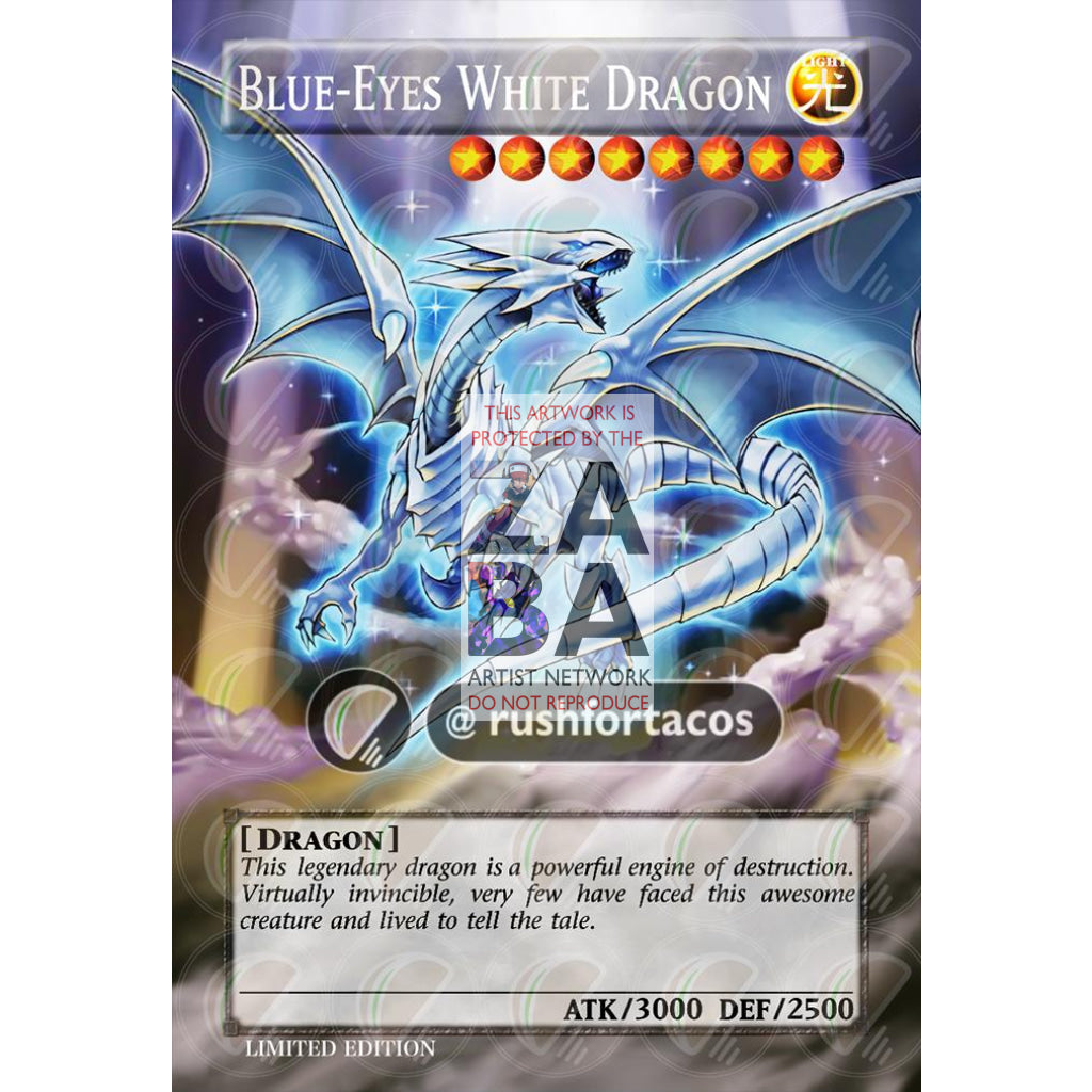 Blue Eyes White Dragon v.7 Full Art ORICA - Custom Yu-Gi-Oh! Card - ZabaTV