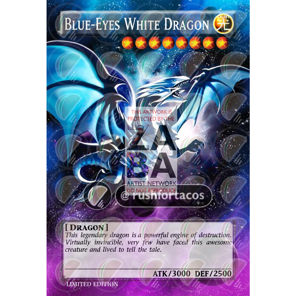 Blue Eyes White Dragon v.8 Full Art ORICA - Custom Yu-Gi-Oh! Card - ZabaTV