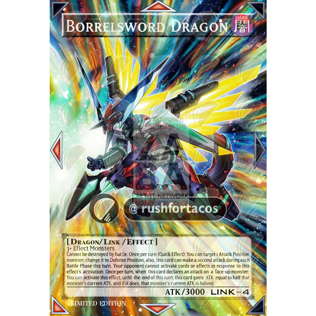 Borrelsword Dragon Mp19-En097 Full Art Orica - Custom Yu-Gi-Oh! Card