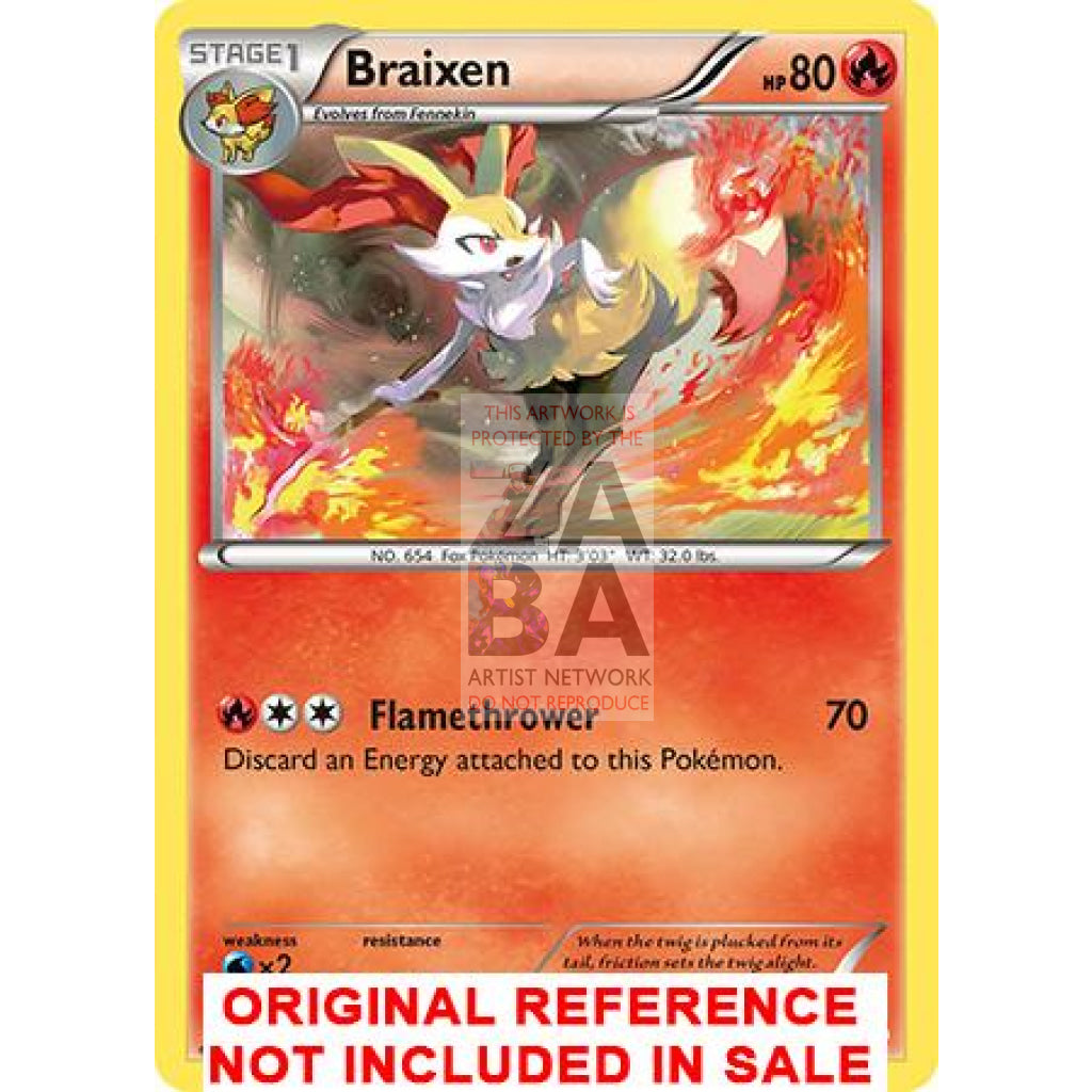 Braixen 26/162 BREAKthrough Extended Art Custom Pokemon Card - ZabaTV