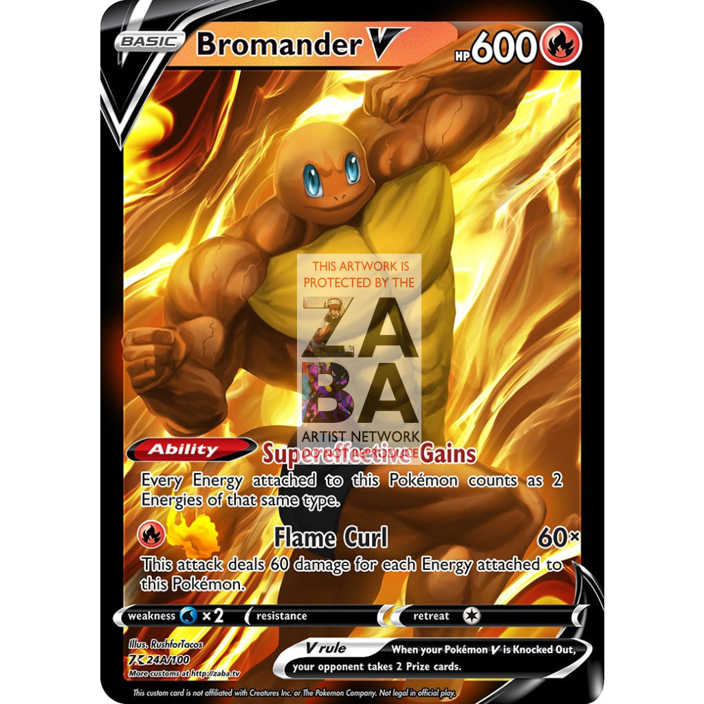 Bromander V Custom Pokemon Card - ZabaTV