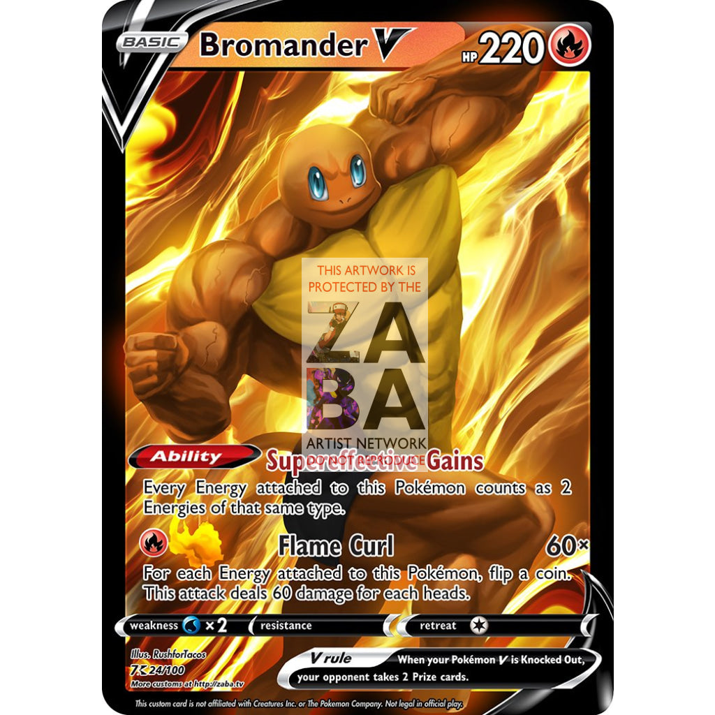 Bromander V Custom Pokemon Card - ZabaTV