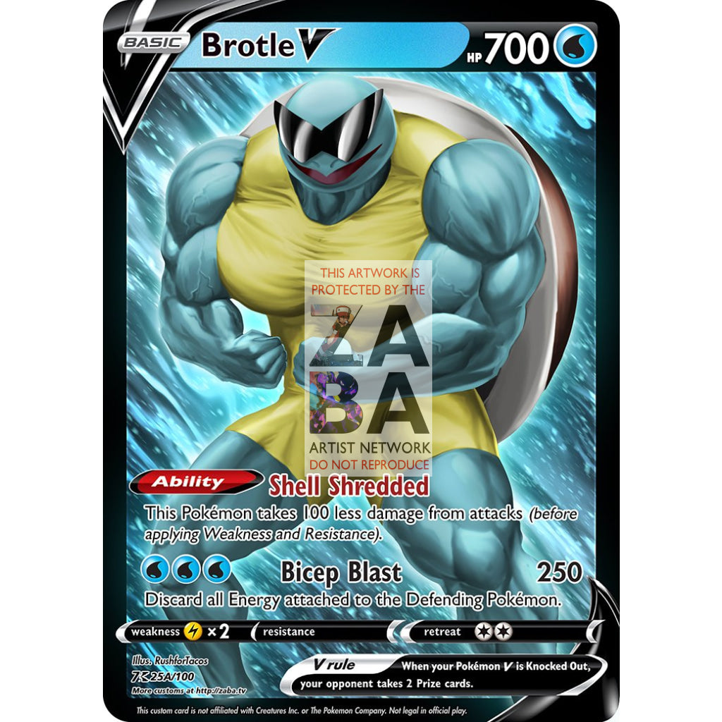 Brotle V Custom Pokemon Card - ZabaTV