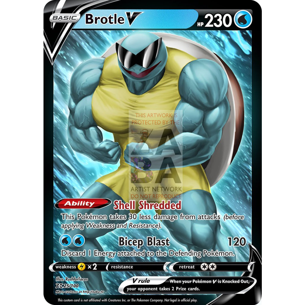 Brotle V Custom Pokemon Card Standard / Silver Foil