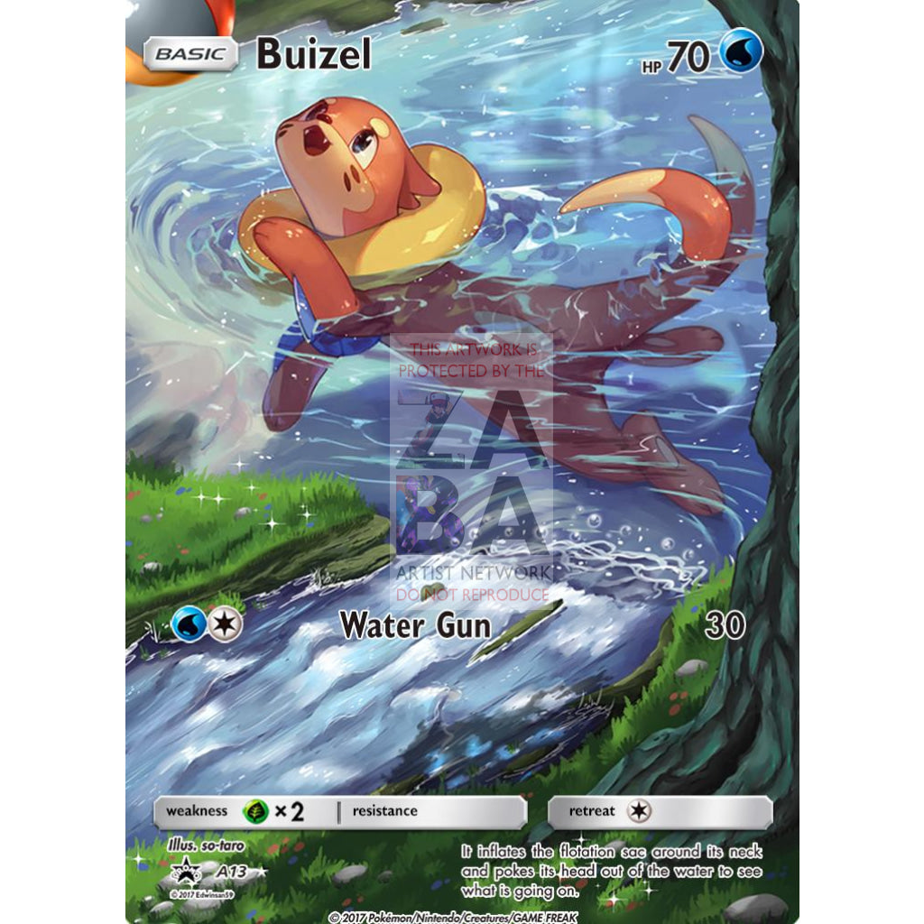 Buizel 35/138 Ultra Prism Extended Art Custom Pokemon Card Silver Holographic
