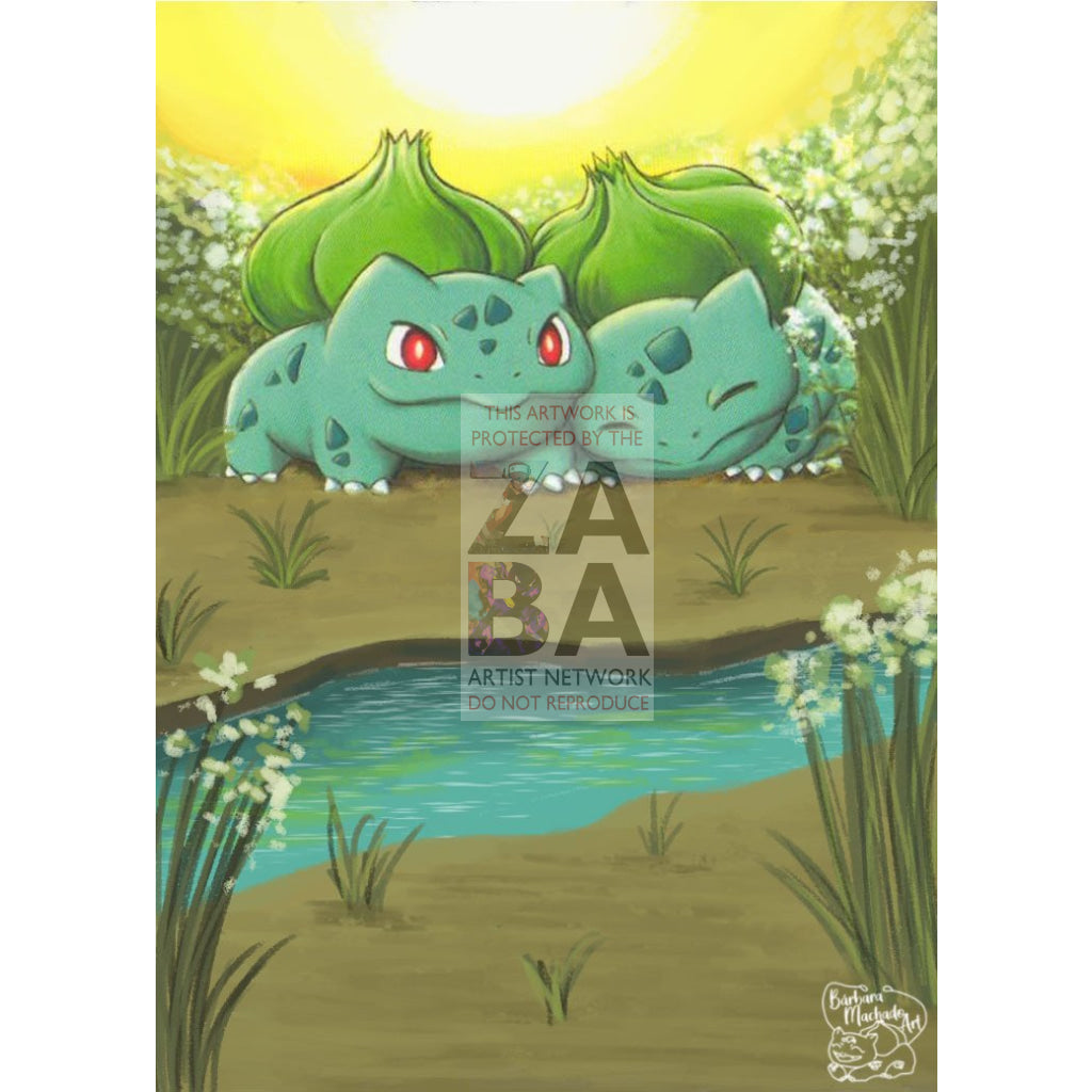 Bulbasaur 12/17 Pop Series 2 Extended Art Custom Pokemon Card Silver Holo