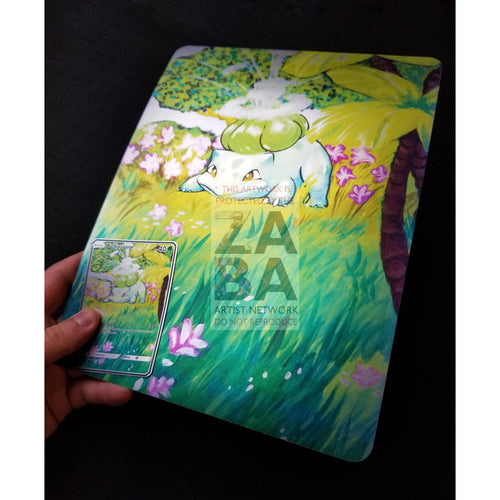 Bulbasaur 44/102 8X10.5 Holographic Poster + Card Gift Set Only Custom Pokemon