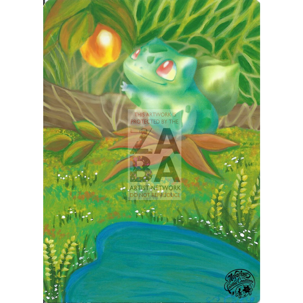 Bulbasaur 54/112 Firered & Leafgreen Extended Art Custom Pokemon Card Silver Holo