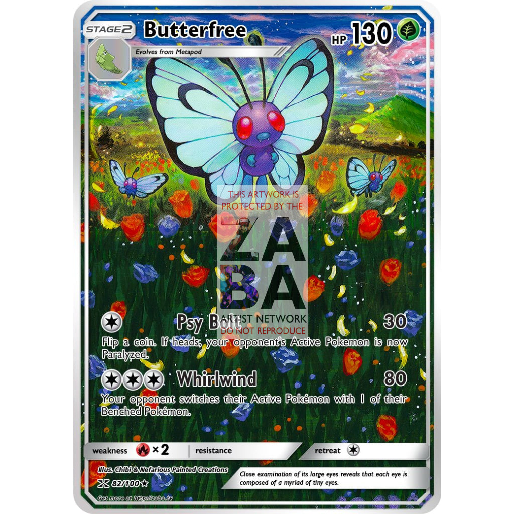 Butterfree 3/149 Sun & Moon Extended Art Custom Pokemon Card - ZabaTV