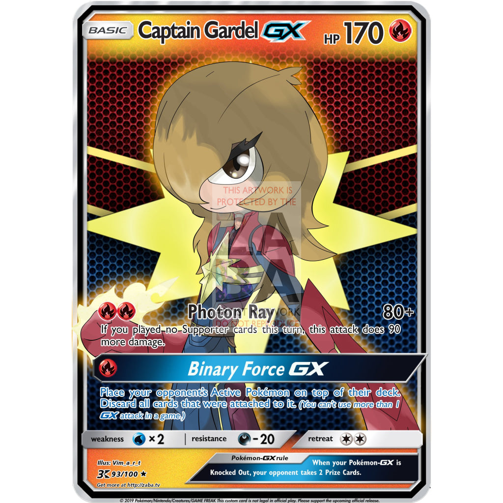 Captain Gardel GX Custom Pokemon Card - ZabaTV