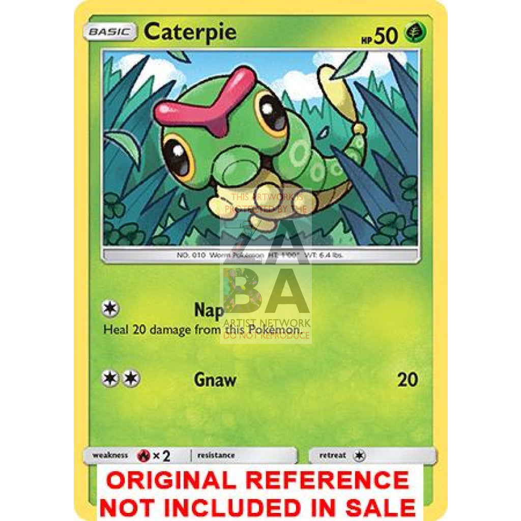 Caterpie 1/149 Sun & Moon Extended Art Custom Pokemon Card