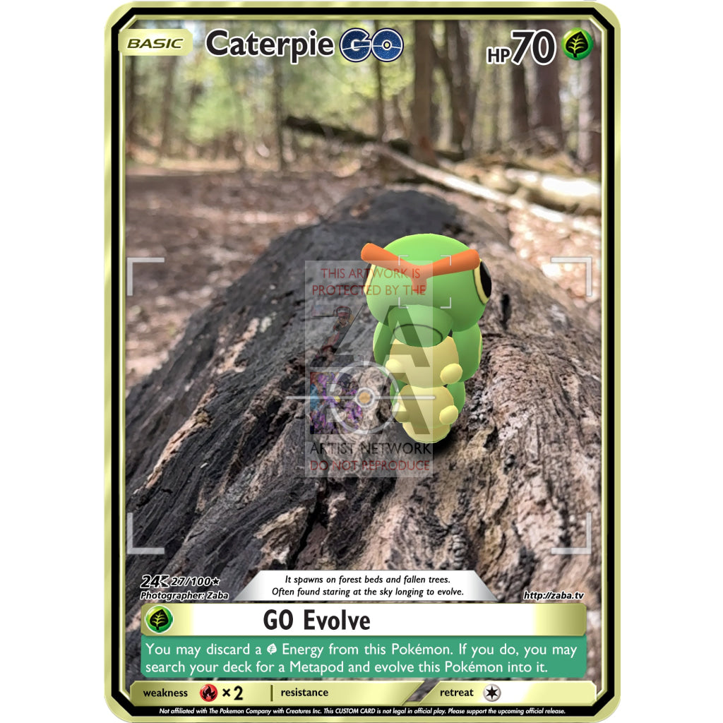 Caterpie GO Custom Pokemon GO Card - ZabaTV