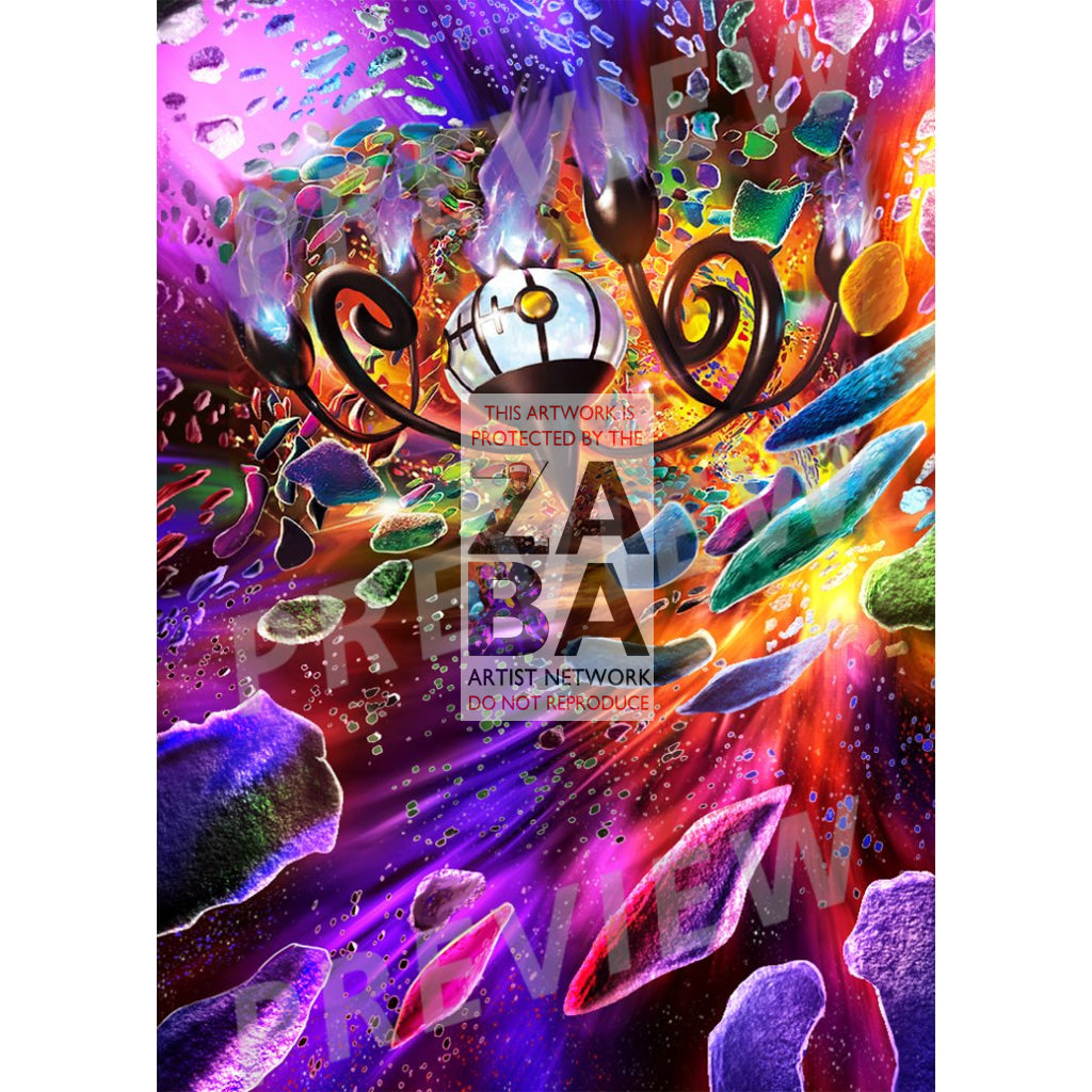 Chandelure 43/119 Phantom Forces Extended Art Custom Pokemon Card - ZabaTV