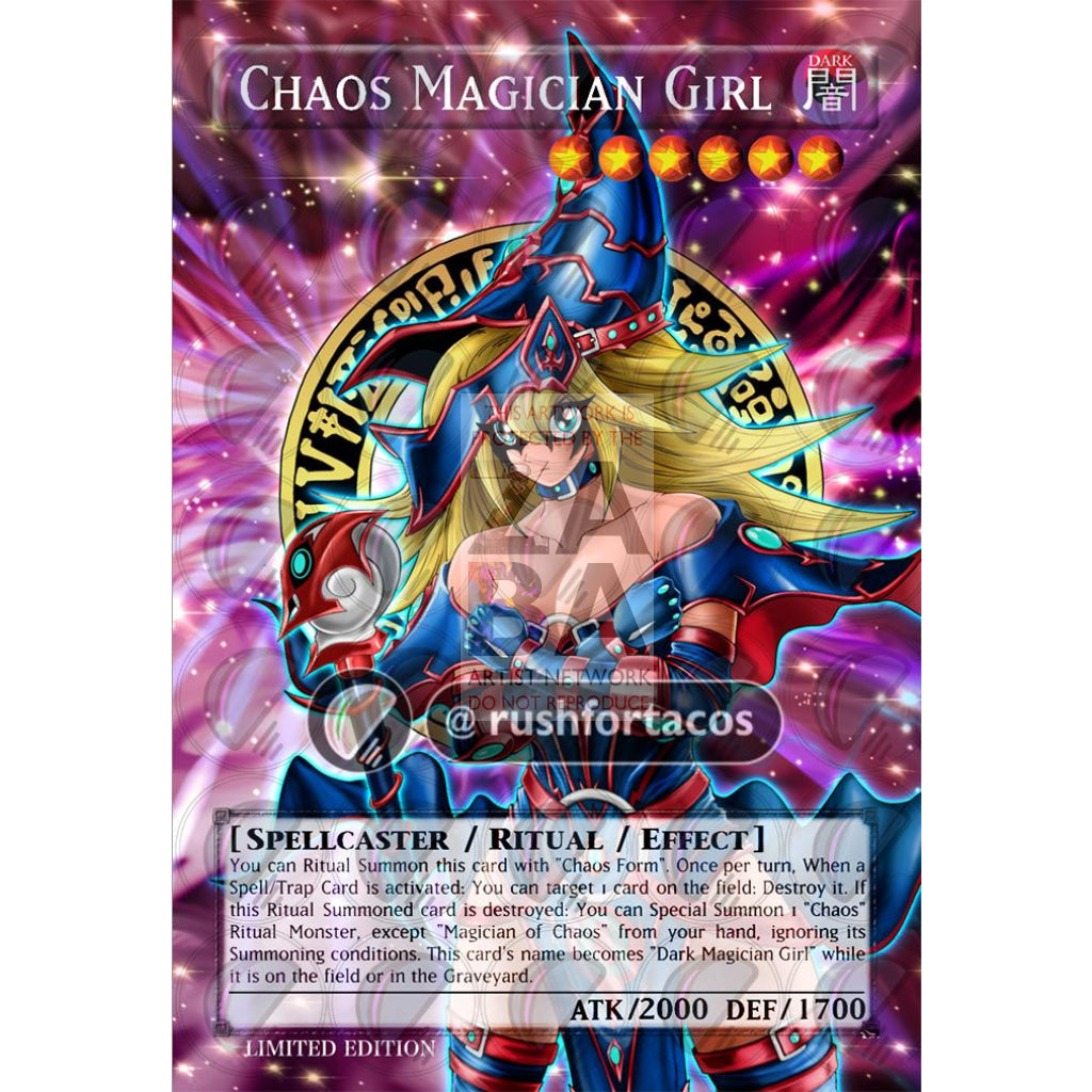 Chaos Magician Girl v.2 Full Art ORICA - Custom Yu-Gi-Oh! Card - ZabaTV