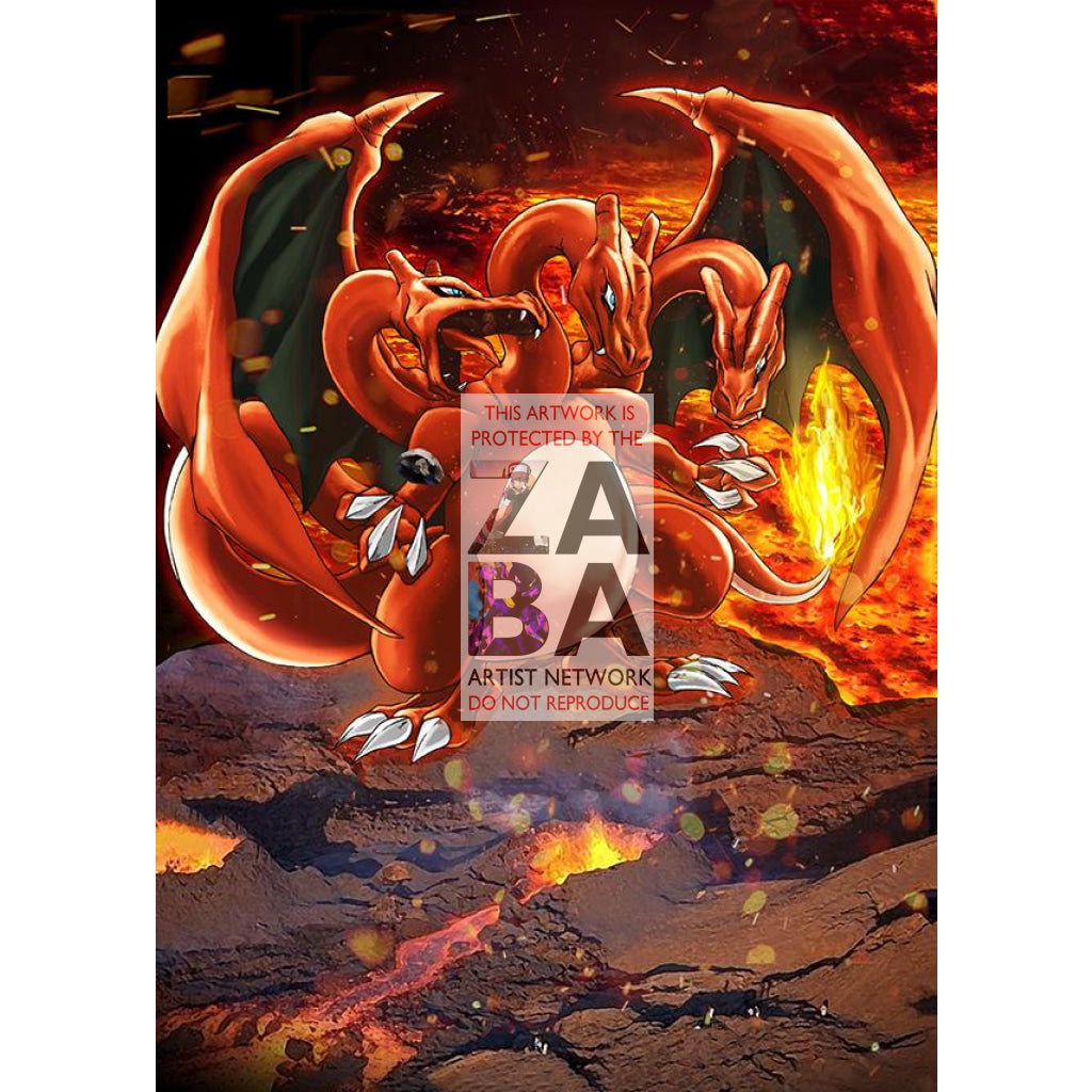 Charagon GX (Charizard Evolution) Extended Art Custom Pokemon Card - ZabaTV