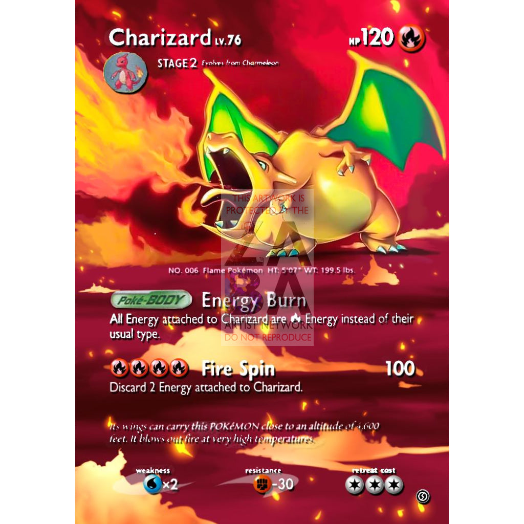 Charizard 103/100 Stormfront Extended Art Custom Pokemon Card - ZabaTV