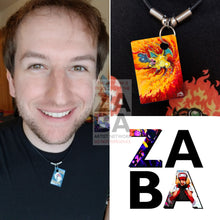 Charizard 4/102 Base Set (World First) Extended Art Custom Pokemon Card 18 Necklace (Pic For