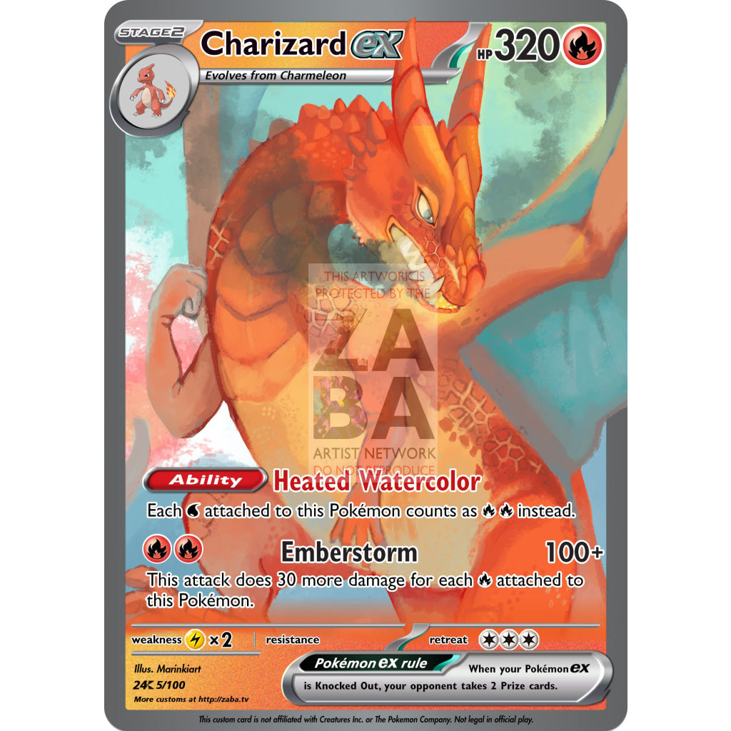 Charizard ex Custom Pokemon Card - ZabaTV