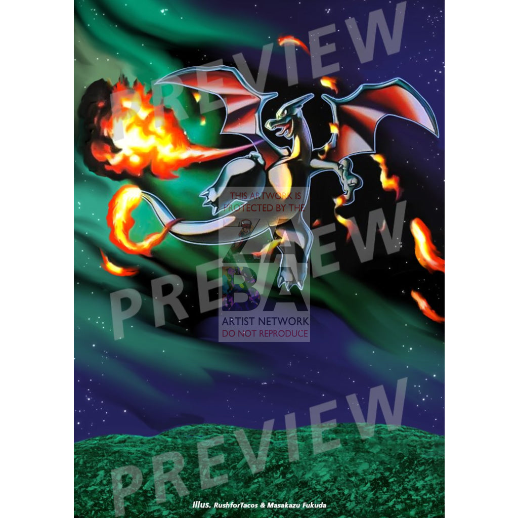 Charizard Gold Star (Delta Species) 100/101 Ex Dragon Frontier Extended Art Custom Pokemon Card